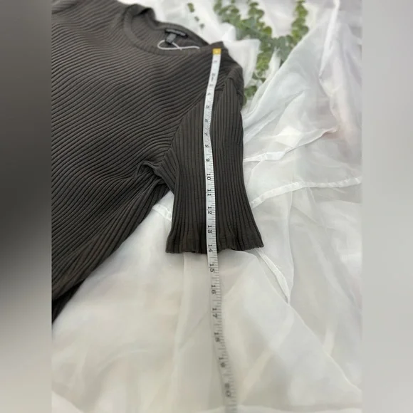 Eileen Fisher Sweater Dress Womens Gray Ribbed Stretch Lagenlook Size XL NWOT - Picture 8 of 11